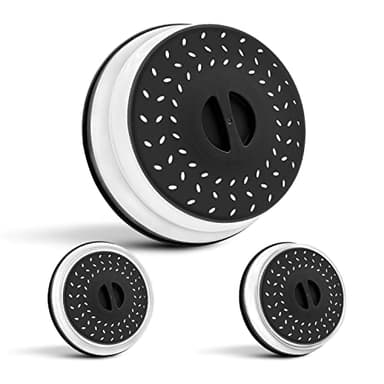 Colonel Cook®-✮Marque Française✮-cloche micro ondes-sans BPA-✮GARANTIE A VIE✮-couvercle micro-ondes 3en1-Cloche pour micro onde retractable anti vapeur et fonction Passoire-Accessoire lave vaisselle