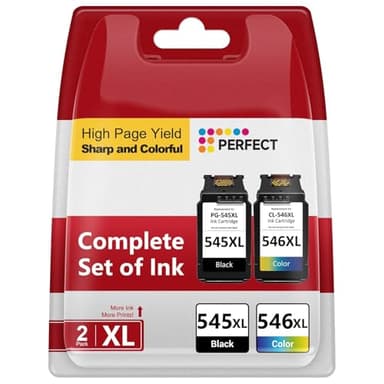 Cartouche 545 546 XL, Cartouche d'encre 545-546 Remplacement pour Cartouche Canon 545 546, PG-545XL CL-546XL pour Pixma TS3350 MG2500 MG2950 MG2550S MX495 TR4550 TR4551 TS3151 MG2450 (Noir et Couleur)