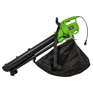 Aspirateur broyeur Souffleur de jardin 2500W - Sac de collecte de 45 L - Vitesse max 270 km/h - 2 roulettes de guidage