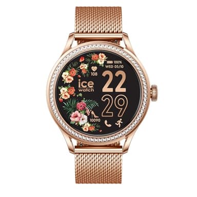 ICE-WATCH - Ice Smart St 2.0 Rose-Gold Milanese - Montre connectée Rose-Gold pour Femme avec Bracelet en Acier Inoxydable - 025317 (1,2 Pouces)