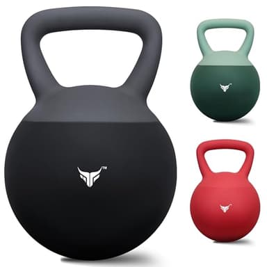 Kettlebell Ajustable 1–30 KG – Remplissage Eau, Sable & Sable de Fer – Kettlebell avec Revêtement PVC pour Musculation, Brûle-Graisse & Entraînement Complet à Domicile (Noir)