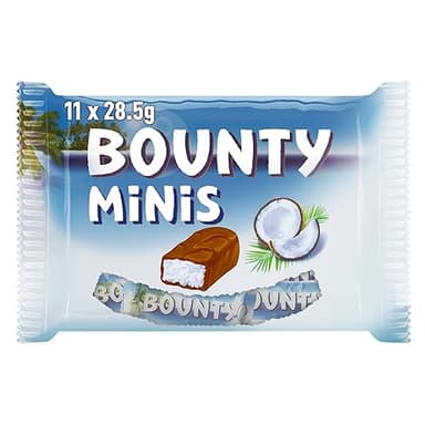 BOUNTY - Barres Chocolat au lait et Noix de Coco - 11 Minis Barres Sachet de 333g
