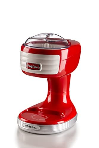 Ariete Broyeur de Glace Party Time 76, Machine à Glaçons et Granités, 30W, Broyeur de Glace avec Panier Amovible, Couvercle Transparent, Jeu de Lames en Acier Inoxydable, 30W, Rouge