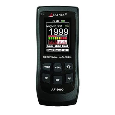 LATNEX – Testeur et lecteur de champs magnétiques AF-5000 5G avec certificat d'étalonnage - Tests et mesures RF et micro-ondes, gauss à 3 axes ou champs magnétiques Tesla et champs électriques ELF