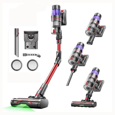 Ultenic Aspirateur Balai sans Fil, 50Kpa/60min Aspirateur sans Fil Hyper-Puissant, Aspirateur Balai, Tube Pliable, Brosse Anti-Emmêlement pour Tapis, Poils Animaux, Sol Dur et Voiture