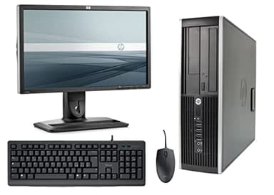 HP Elite 8200 Ordinateur de Bureau Complet avec écran 22-inch (Intel Core I5-2400, 8 Go de RAM, SSD de 240 Go, DVD, Windows 10 Professionnel Original) Noir (Reconditionné)
