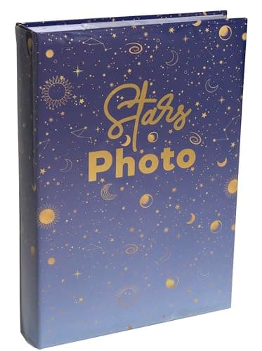 Exacompta - Réf. 62113E - Carton de 2 albums photos à pochettes MOON - 300 photos 10x15cm - 100 pages - format 22,5 x 32,5 cm - couverture de couleur bleue protégée par un protège-cahier en plastique