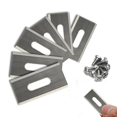 Lames de Gazon pour Husqvarna avec Double Lame aiguise en Acier Inoxydable 36,5 x 18,5 x 0,65 mm (Argent 30 pièces)