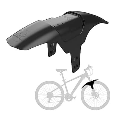 Mudhugger Garde-boue pour VTT – Shorty Evo avant pour vélo de montagne à suspension complète de 27,5 à 73,7 cm, longueur 390 mm x largeur 90 mm, garde-boue universel, fixations incluses.