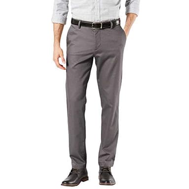 Dockers Homme Signature Khaki Slim Fit Pants Chino, Magnet, 32W / 32L