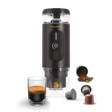 Handpresso - Cafetière portable E-Presso 21700 | Machine a cafe portable avec batterie USB réservoir 60ml - Cafetiere de voyage pour capsules expresso ou café moulu – mini cafetière à batterie