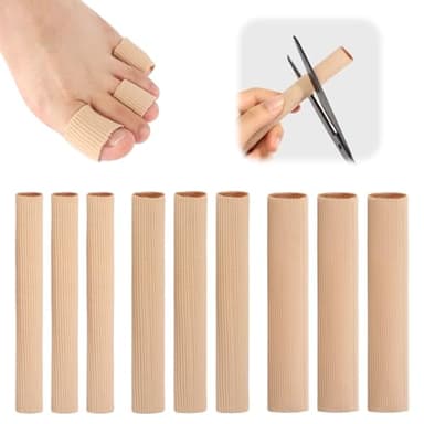 9 Pièces Protection Orteils en Silicone Découpable Bandage de Tube de Protection des Doigts en Gel Doux Manchons D’orteil Protecteurs pour Cors, Ampoules, Callosités, Orteils et Doigts (3 Tailles)