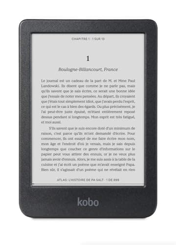 Kobo Clara BW | Liseuse | Écran Tactile Anti-reflet de 6” avec ComfortLight Pro | Option de Mode Sombre | Livres Audio | Étanche | 16 Go de Stockage | Noir