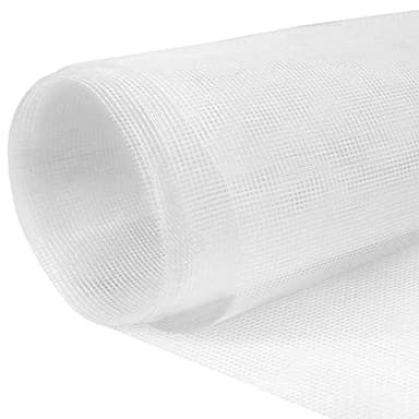 Annhao 250x120cm Moustiquaire Fenêtre Ajustable - Filet en Fibre de Verre Blanc Ignifugé Durable - Anti-Insectes et Mouches - Tissu au Mètre