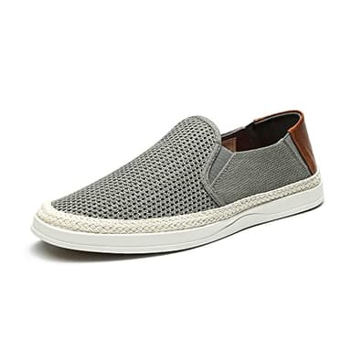 Bruno Marc Mocassins Homme Chaussures à Enfiler Confortable Loafers Décontractés Chaussures Respirantes Durables,Size 45,Gris,SBFS2301M-E