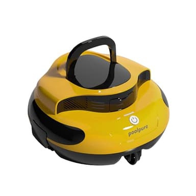 POOLPURE Robot de piscine 2025, 55 Wh-120 minutes de temps de nettoyage, double moteur, voyants LED, fonction de stationnement automatique, étanchéité IPX8, aspirateur de piscine sans fil, pour