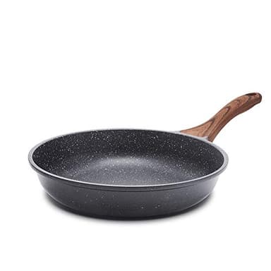 SENSARTE Poêle Granit 28 cm, Anti-adhésif Sans PFOA, Compatible Tous Feux Dont Induction, Manche Restant Froid, Lavable au Lave-Vaisselle - Réussissez vos Oeufs au Plat & Steaks Saignants