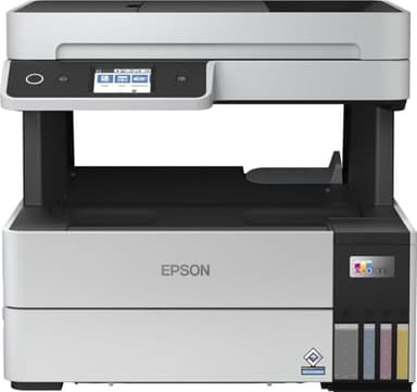 Epson Imprimante EcoTank ET-5170 avec Réservoirs, Multifonction 4-en-1: Imprimante recto verso / Scanner / Copieur / Fax, A4, Jet d'encre couleur, Wifi Direct, Ethernet, Ecran, Faible coût par page