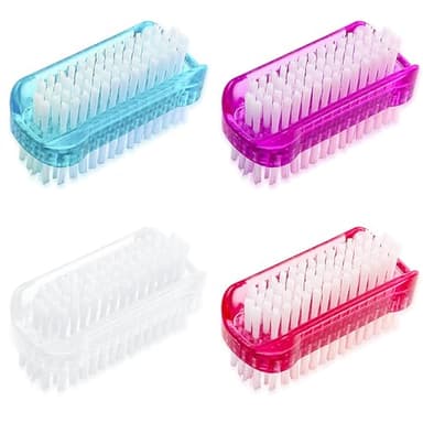 zoerbufan 4 Pièces Brosse à Ongles Double Face, Brosse a Ongles Main, Brosse de Nettoyage Pour Nettoyer Les Cuticules, Les Ongles, Les Orteils, Les Ongles, Les Mains et Les Mains(4 Color)