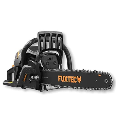 Fuxtec Tronçonneuse Thermique 46 cm - 18 Pouces FX-KS255 Black Edition 54cm3 2 Temps Essence 2,3kW Élagage Ébranchage Bois De Chauffage