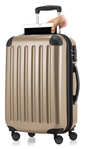 Hauptstadtkoffer - Alex – Bagage à Main Cabine Compartiment Laptop, Carry on Trolley pour Avion, TSA, 55 cm, 42 litres, Champagne