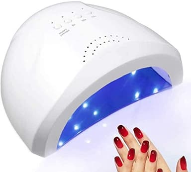 SQUADO® Four à ongles semi-permanent LED pour manucure pédicure et pédicure - Séchage UV - Lampe à ongles - 48 W - Capteur de démarrage automatique