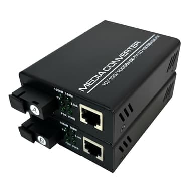 Convertisseur de Média Ethernet Gigabit Émetteur-récepteur Fibre Optique Convertisseur de Fibre Optique 10/100/1000 Mbits/s avec RJ45 Simple, Port SC, Alimentation Externe 5V, Paquet de 2
