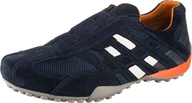 Geox Homme Uomo Snake L Sneakers, Navy, 41 EU