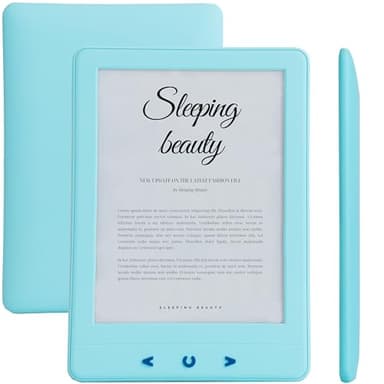 Silvergear® Ebook Reader avec Rétroéclairage | Écran Tactile E-Ink de 6 Pouces | Mémoire de 4 Go pour 3000+ E-Books | E-Reader | Antireflet et Léger | Bleu
