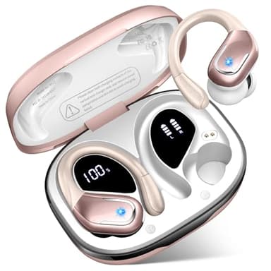 Ecouteurs Bluetooth Sans Fil Sport, 75Hrs Écouteurs Bluetooth 5.4 avec Stéréo HiFi 3D, 4 ENC Réduction de Bruit Mic Oreillette sans Fil USB-C Charge, Étanches IP7 Casque Running LED pour Android/iOS