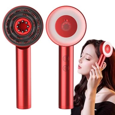 GplHAIN Brosse De Massage éLectrique du Cuir Chevelu, avec RéServoir De Guidage De Liquide D'Huile Essentielle De 6 ML, 3 Modes, Peigne De Massage Profond du Cuir Chevelu, Relaxation