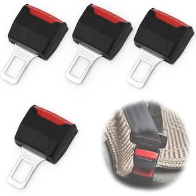 DEFGNOP Ceinture De Sécurité Insérer La Tête, 4 Pièce Accessoires Voiture, Boucle De Ceinture De Sécurité De Voiture, Pieces Auto, Convient pour La Plupart Des Voitures
