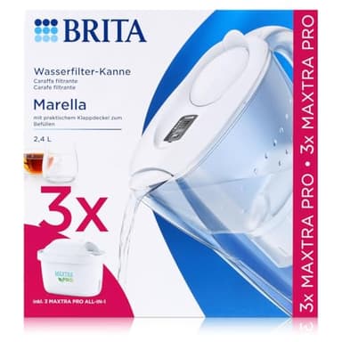 Carafe filtrante Marella avec 3 filtres inclus