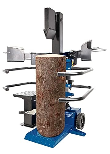 Scheppach Fendeur de bois compact 8T vertical | Force de fendage 7,95T |230V / 3150W | Jusqu'à 1070 mm - Diamètre max : 350 mm | Table pivotante pour bois court | Avec dispositif de conduite