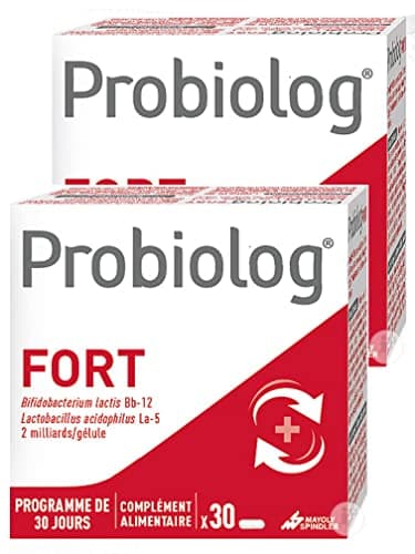Mayoly Spindler - Probiolog FORT - Compléments alimentaires - Système digestif - lot de 2 boîtes de 30 Gélules. (F)