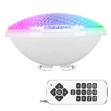 Kingwei Projecteur LED RGBW 40 W PAR56, étanche IP68, éclairage sous-marin avec télécommande pour piscine DC/AC 12 V