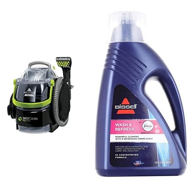 BISSELL SpotClean Pet Pro Nettoyeur de Taches D'animaux Pour les Tapis, les Tissus d'ameublement & Formule Wash & Refresh Febreze, A utiliser avec nettoyeurs de tapisserie et moquettes, 1078N