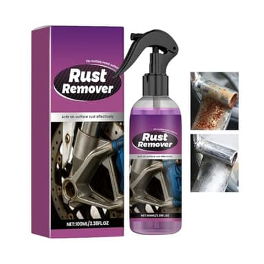 Spray Antirouille Pour Métaux – Convertisseur De Rouille 100 Ml Pour Poudre De Fer Et Taches, Nettoyant Pour Surfaces Métalliques | Spray Polyvalent Pour Meubles, Véhicule, Roues, Salle De Ba