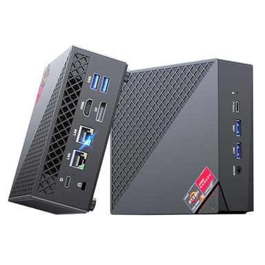 NiPoGi AM06 Pro Mini PC АMD Ryzen 7 5700U(8C/16T, jusqu'à 4,3 GHz), 16Go DDR4 512Go M.2 SSD Mini Ordinateur de Bureau WiFi 6, Double LAN, 4K UHD Triple écran Mini Tour PC avec VESA pour école/Bureau.