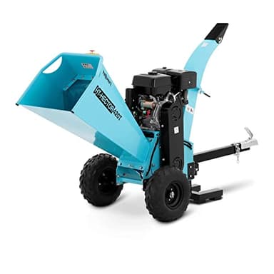 Hillvert Broyeur De Végétaux Branches Bois Thermique Déchiqueteuse À Essence HT-HECTOR 420T (ø 120 mm max, 3 600 tr/min, 15 ch / 11 040 W, Réservoir Essence 5,5 l, Consommation 1,8 l/h)
