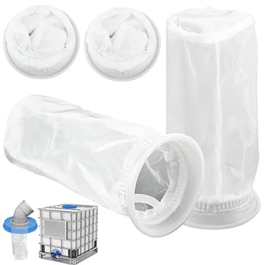 Lot de 4 Filtre IBC en Nylon pour réservoir d'eau de Pluie IBC 1000 litres, Filtre en Nylon Raccord de Couvercle de réservoir IBC pour réservoir d'eau de Pluie IBC