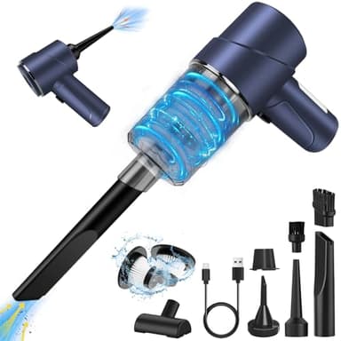 TENGWUDZ Aspirateur de Voiture sans Fil 3 en 1, Aspirateur à Main Puissant et souffleur d'air 120W, Mini Aspirateur sans Fil Portable et Rechargeable pour Maison Voiture Bureau Table Canapé