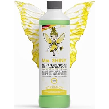 Mrs. SHINY - Détergent pour produit aspirateur laveur avec parfum d'agrumes - produit nettoyant aspirateur laveur - nettoyant pour sol pour robot de nettoyage - pour tous les aspirateurs - 750 ml
