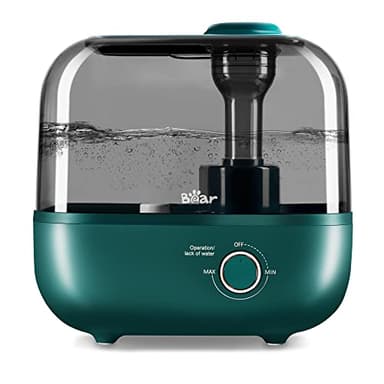 BEAR Humidificateur 5L à Remplissage par Le Haut, 28 dB Ultra Silencieux Pour Bébés et Plantes, Fonctionne Jusqu'à 35 Heures, avec Plateau D'arômes, Buse à Vapeur Rotative à 360°, Arrêt Automatique