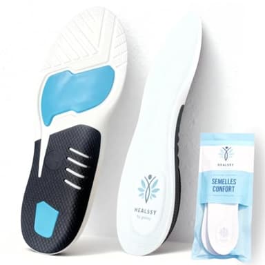 Semelles Orthopédiques ThéraGel – Confort & Maintien Plantaire Premium • Technologie GelThermo • Soulage Douleurs Pieds, Talons & Dos • Respiration Active • Ajustables, Lavables, Réutilisables