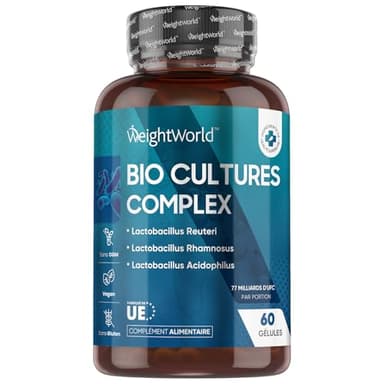 Prebiotique et Probiotique 77 Milliards d'UFC avec 20 Souches, Probiotiques et Prébiotiques Lactobacillus Gasseri, Lactobacillus Rhamnosus, Bifidobacterium, Inuline, FOS, 60 Gélules Vegan sans Gluten