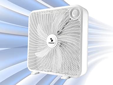 BEPER P206VEN550 Grand ventilateur puissant, 50 cm - Ventilateur en caisson avec 5 pales pour le sol ou la table, conçu pour les grands environnements