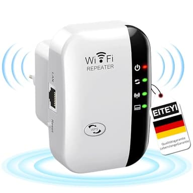 2026 Nouveau EITEYI Répéteur WiFi Puissant 300Mbps, Amplificateur WiFi Puissant 2.4GHz WiFi Extender Range Booster WiFi avec WPS Protection, Manuel en français