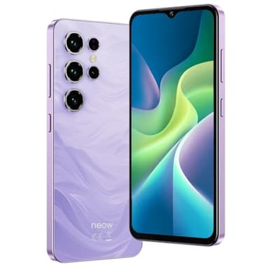Neow Safe + Smartphone Android 14 4G 128 Go| Écran 6.52" HD+ | Smartphone pour Ado | Applis Scolaires & Ludiques Préinstallées | Contrôle Parental (Violet)