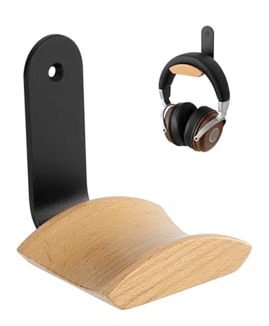 GGF Support de Casque,Support pour Casque Gaming,Headset Stand,Support de Casque en Bois de Noyer pour Casque Audio, Studio et PC Gaming (Hêtre-L)
